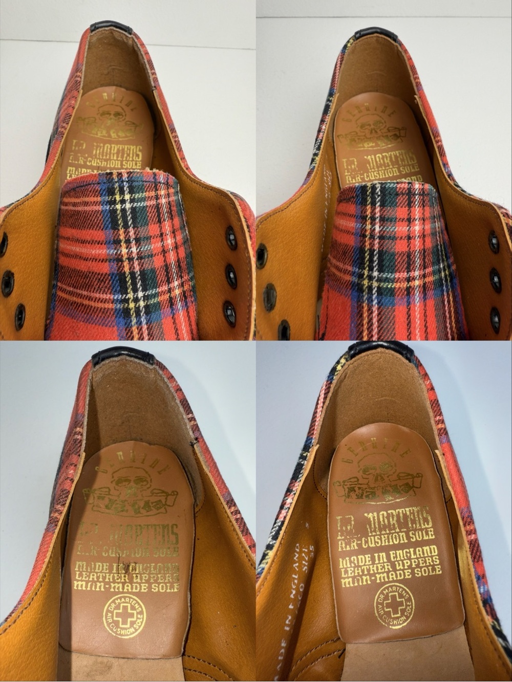 Dr. Martens NaNa Plaid Vintage Canvas Gibson Made in England Oxfords UK 5 - Picture 13 of 16